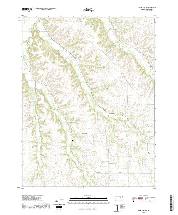 White City NW, KS — USGS 7.5-minute topo (2022)