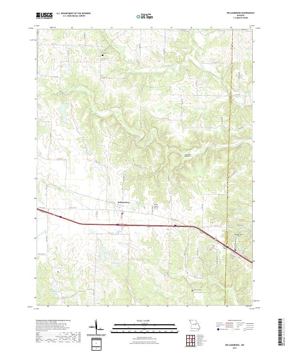 Williamsburg, MO — USGS 7.5-minute topo (2021)