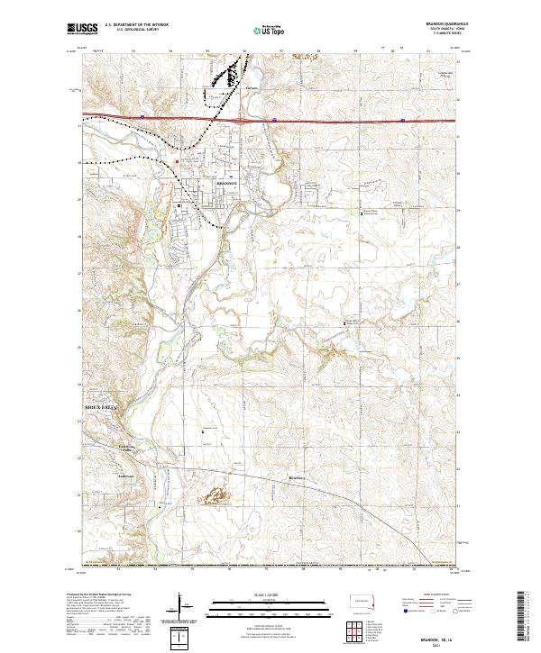 Brandon, SD-IA — USGS 7.5-minute topo (2021)
