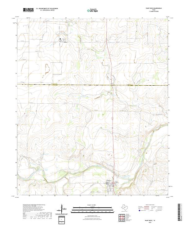Paint Rock, TX — USGS 7.5-minute topo (2022)