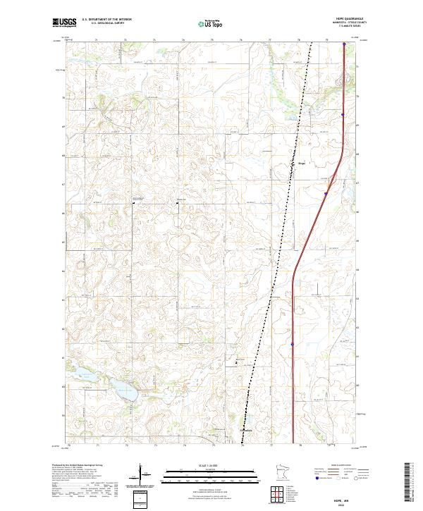 Hope, MN — USGS 7.5-minute topo (2022)