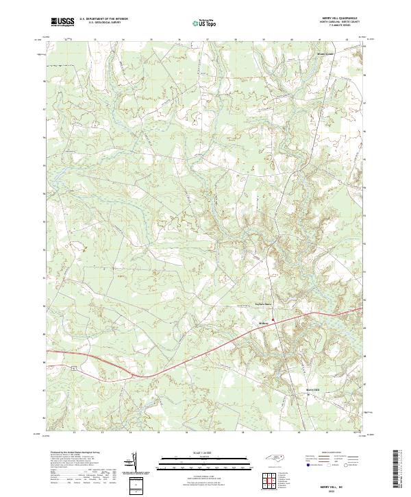 Merry Hill, NC — USGS 7.5-minute topo (2022)