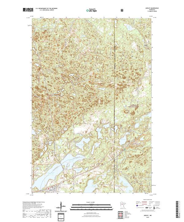 Akeley, MN — USGS 7.5-minute topo (2022)