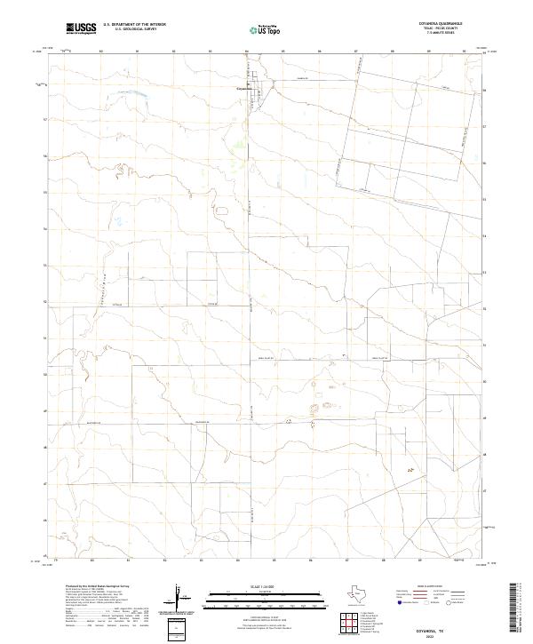 Coyanosa, TX — USGS 7.5-minute topo (2022)