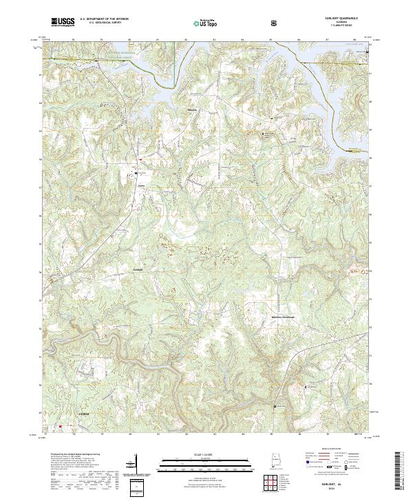Sunlight, AL — USGS 7.5-minute topo (2024)