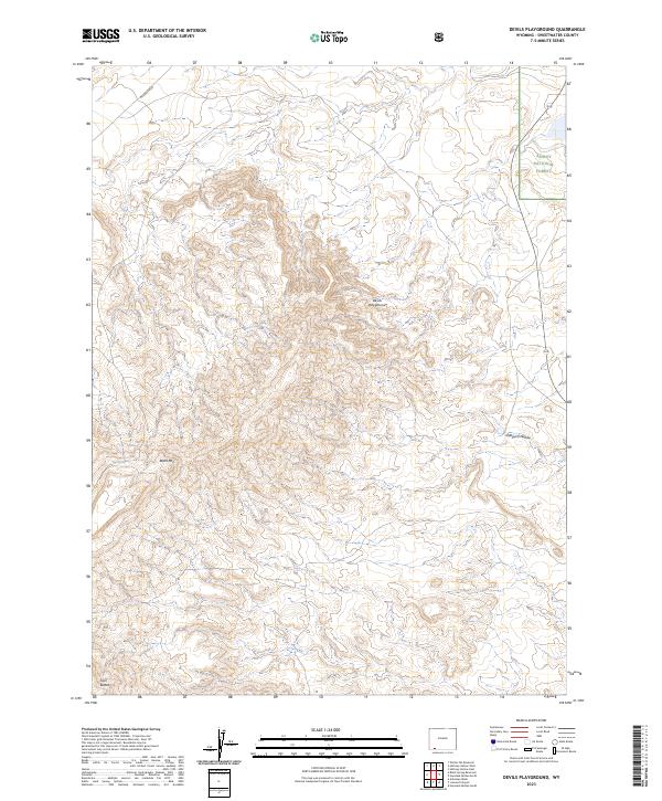 Devils Playground, WY — USGS 7.5-minute topo (2023)