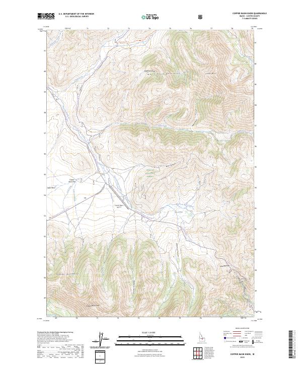 Copper Basin Knob, ID — USGS 7.5-minute topo (2023)