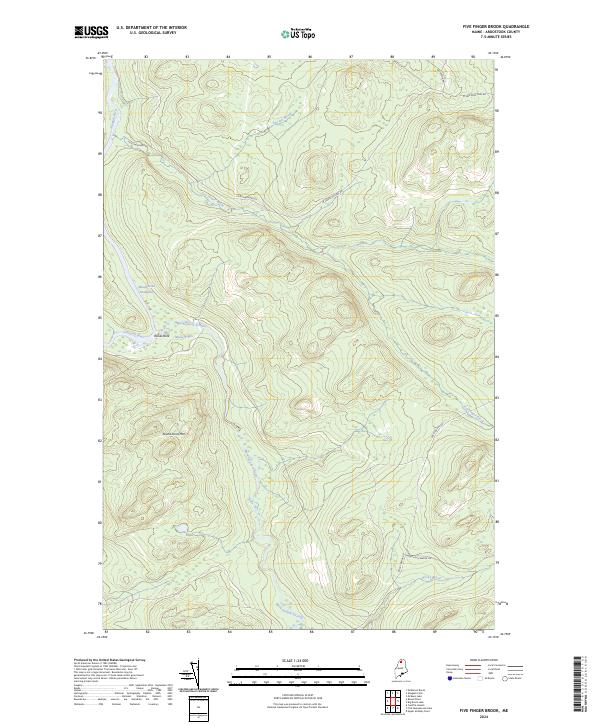Five Finger Brook, ME — USGS 7.5-minute topo (2024)