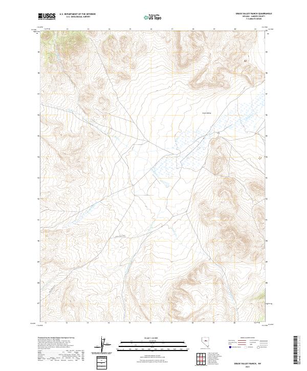 Grass Valley Ranch, NV — USGS 7.5-minute topo (2021)