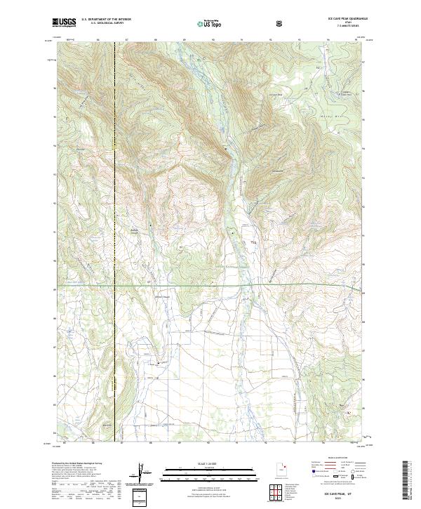 Ice Cave Peak, UT — USGS 7.5-minute topo (2023)