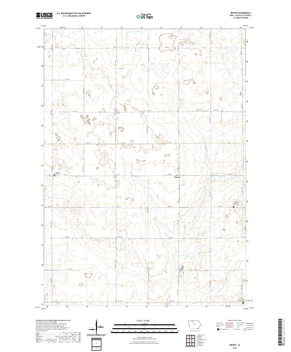 Depew, IA — USGS 7.5-minute topo (2022)
