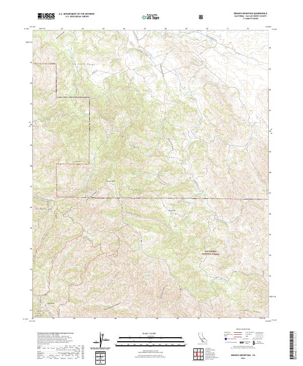 Branch Mountain, CA — USGS 7.5-minute topo (2021)