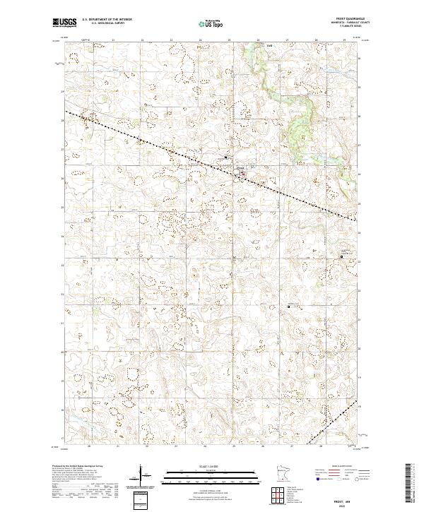 Frost, MN — USGS 7.5-minute topo (2022)