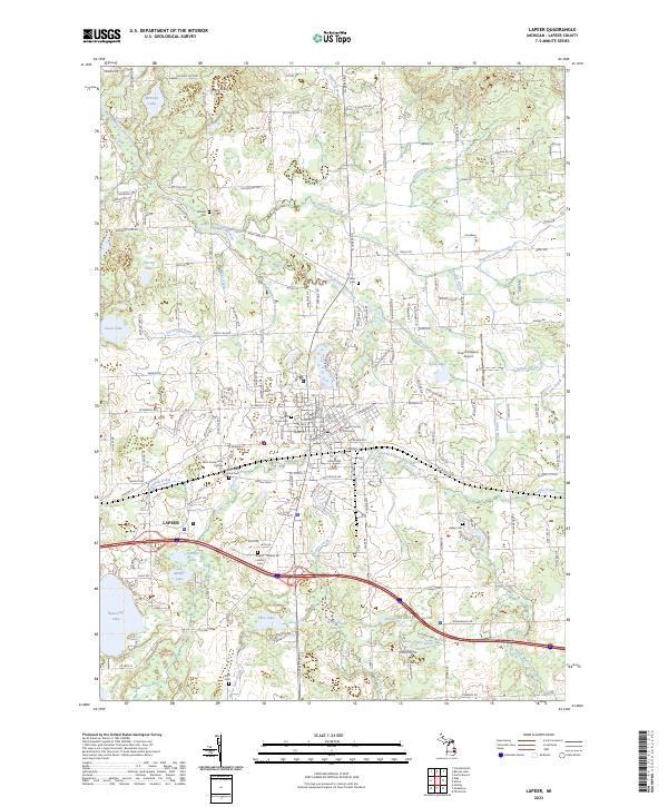 Lapeer, MI — USGS 7.5-minute topo (2023)