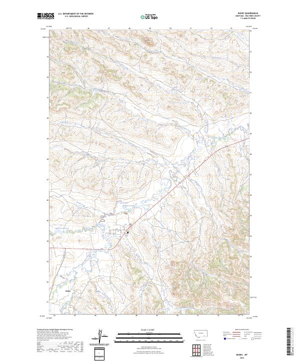 Busby, MT — USGS 7.5-minute topo (2024)