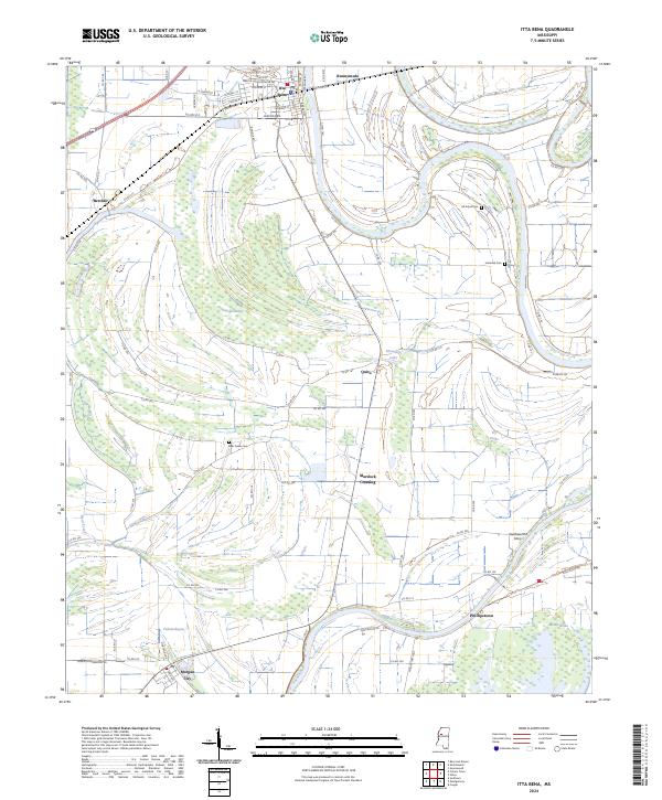 Itta Bena, MS — USGS 7.5-minute topo (2024)