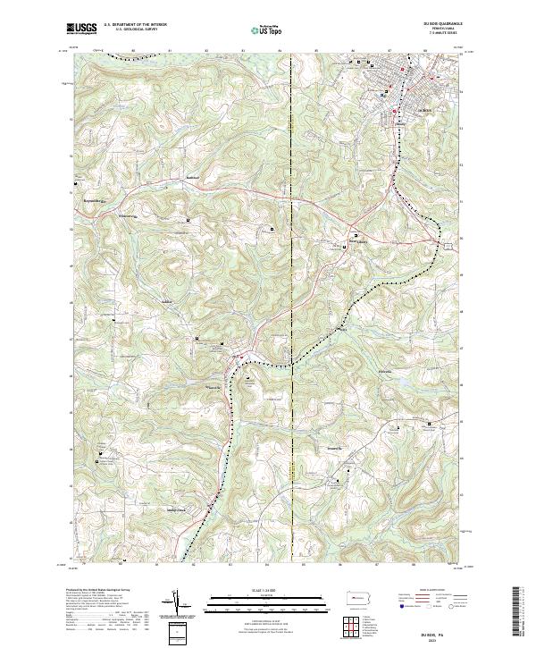 Du Bois, PA — USGS 7.5-minute topo (2023)
