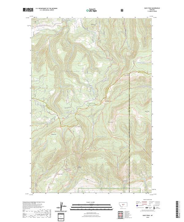 Daisy Peak, MT — USGS 7.5-minute topo (2024)