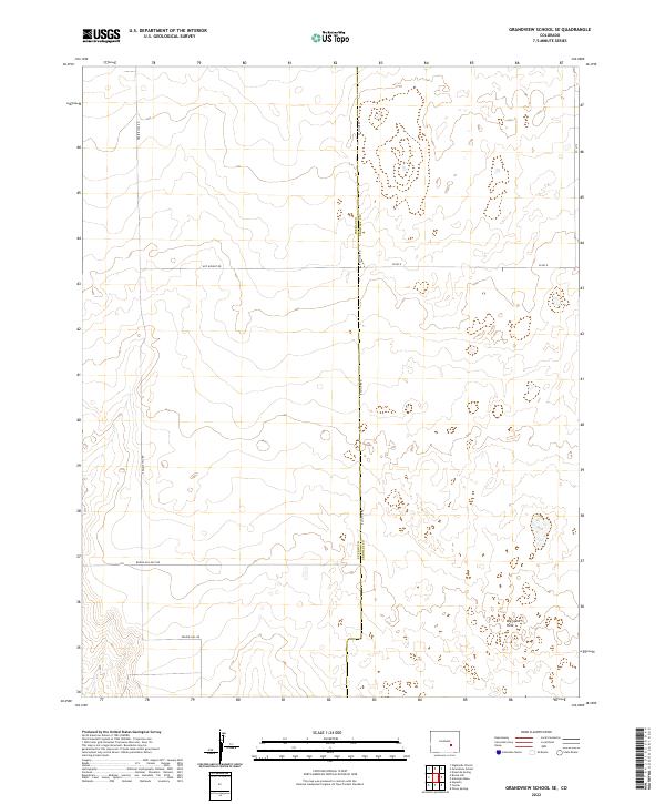 Grandview School SE, CO — USGS 7.5-minute topo (2022)