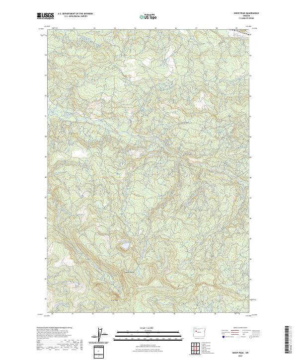 Snow Peak, OR — USGS 7.5-minute topo (2023)