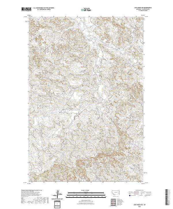 Jack Creek NW, MT — USGS 7.5-minute topo (2024)