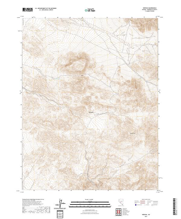 Weepah, NV — USGS 7.5-minute topo (2021)