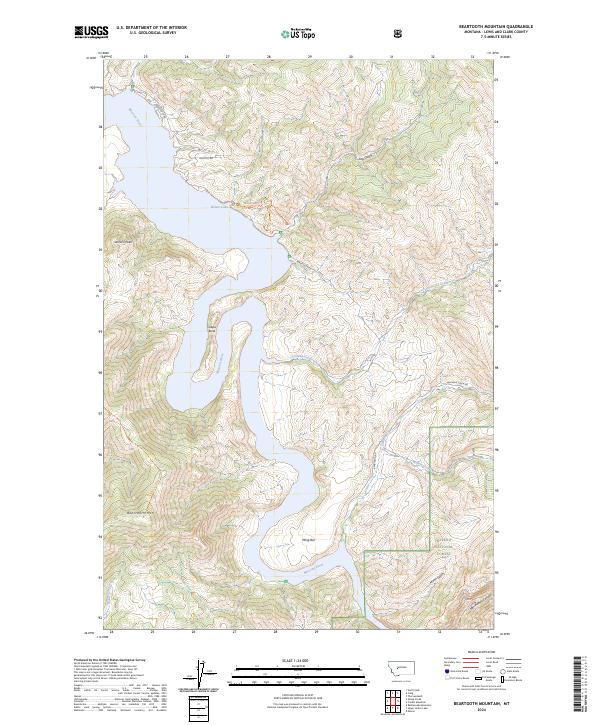 Beartooth Mountain, MT — USGS 7.5-minute topo (2024)