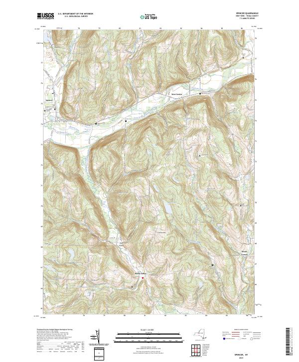 Spencer, NY — USGS 7.5-minute topo (2023)