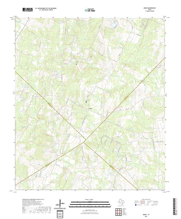 Jeddo, TX — USGS 7.5-minute topo (2022)
