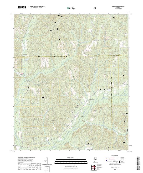 Oakmulgee, AL — USGS 7.5-minute topo (2024)