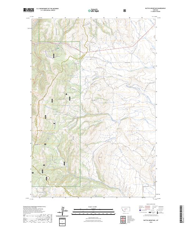 Battle Mountain, MT — USGS 7.5-minute topo (2024)