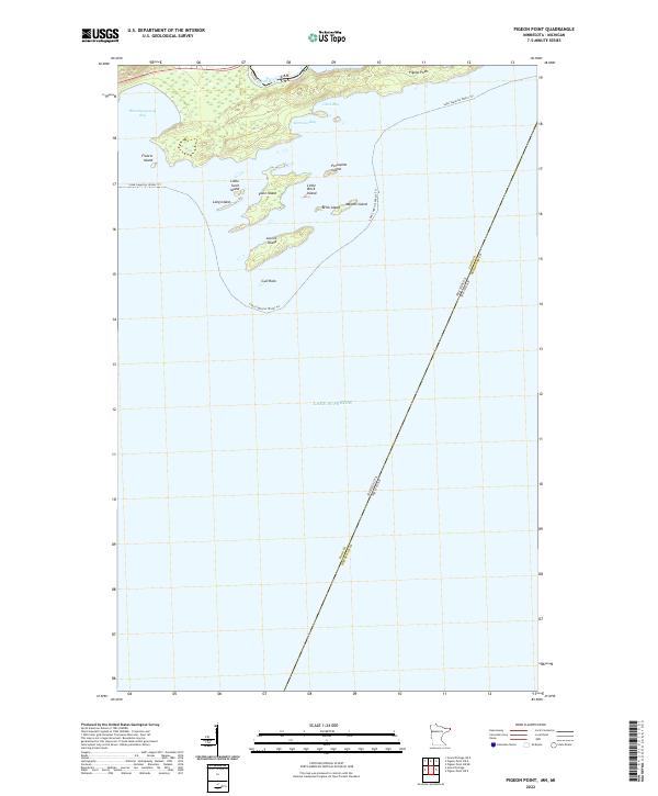 Pigeon Point, MN-MI — USGS 7.5-minute topo (2022)