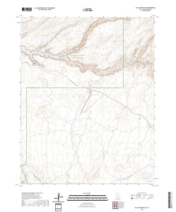 Halls Crossing NE, UT — USGS 7.5-minute topo (2023)