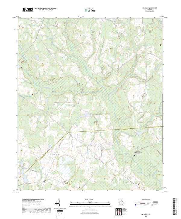 Bellevue, GA — USGS 7.5-minute topo (2024)