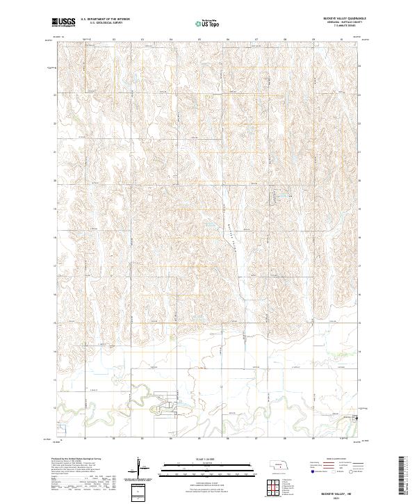 Buckeye Valley, NE — USGS 7.5-minute topo (2021)
