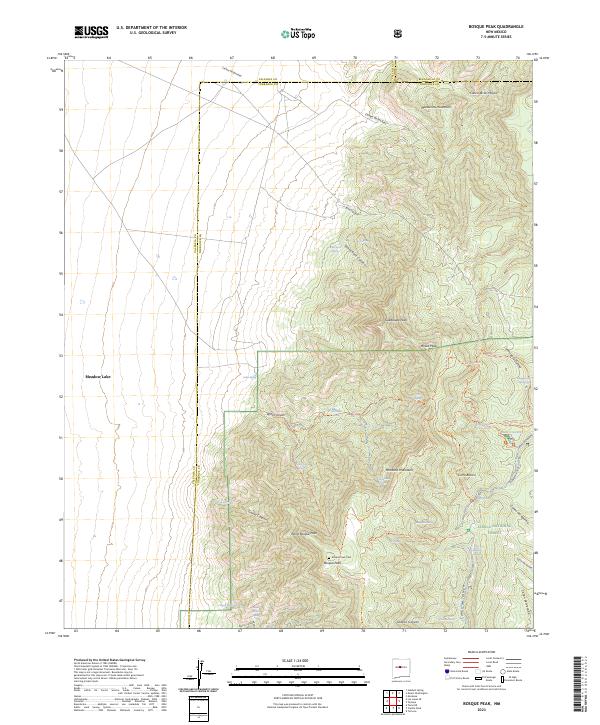 Bosque Peak, NM — USGS 7.5-minute topo (2023)