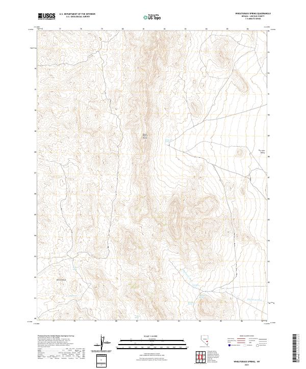 Wheatgrass Spring, NV — USGS 7.5-minute topo (2021)