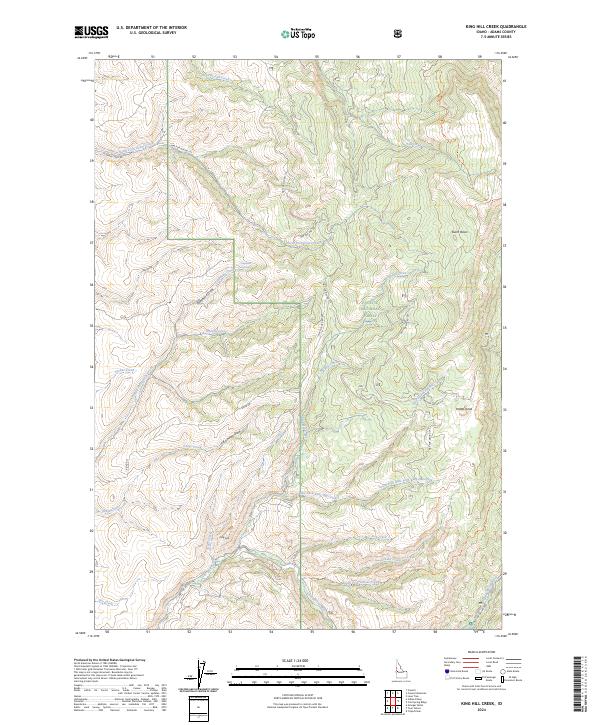 King Hill Creek, ID — USGS 7.5-minute topo (2024)