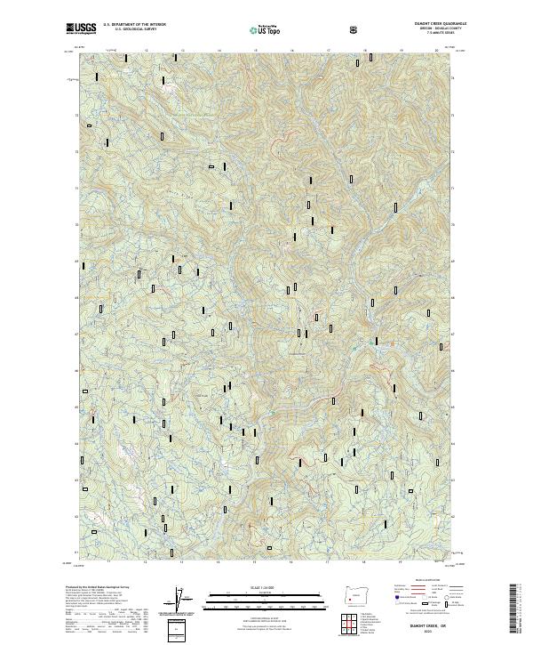 Dumont Creek, OR — USGS 7.5-minute topo (2023)