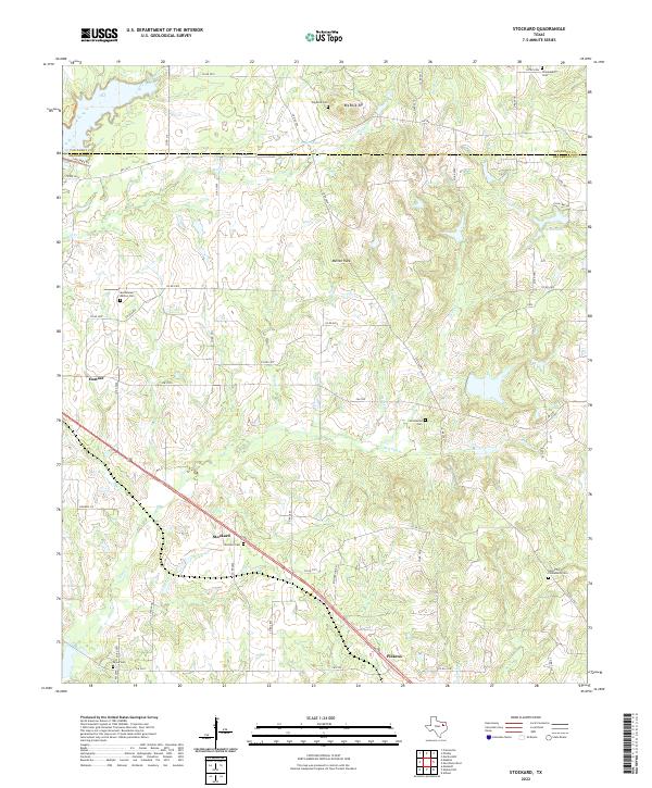 Stockard, TX — USGS 7.5-minute topo (2022)