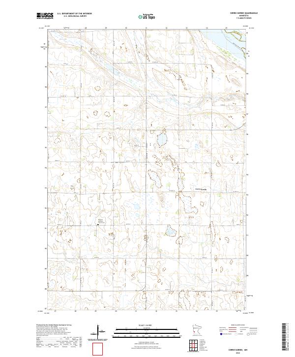 Cerro Gordo, MN — USGS 7.5-minute topo (2022)