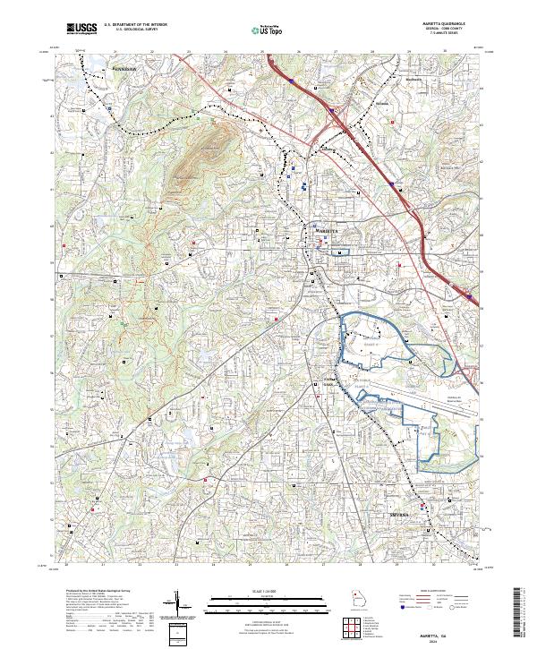 Marietta, GA — USGS 7.5-minute topo (2024)