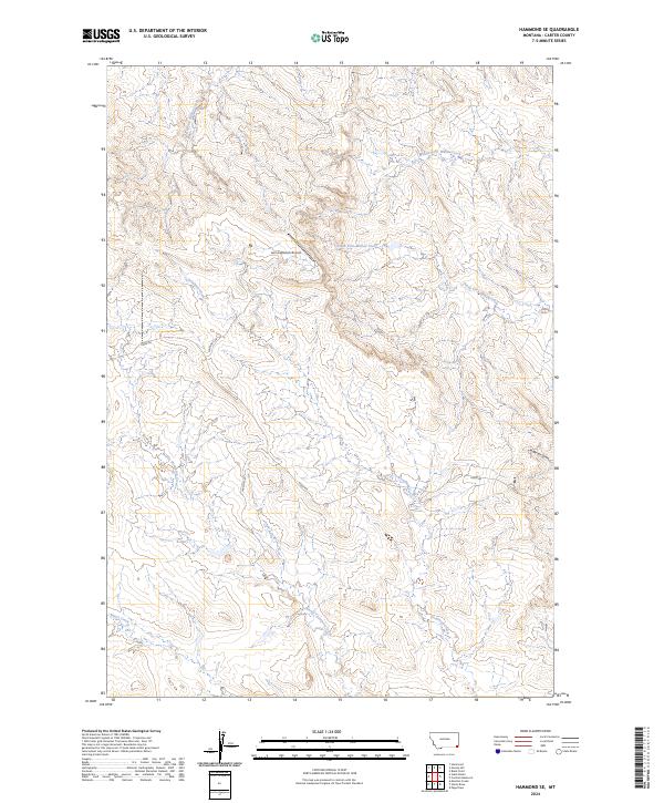 Hammond SE, MT — USGS 7.5-minute topo (2024)