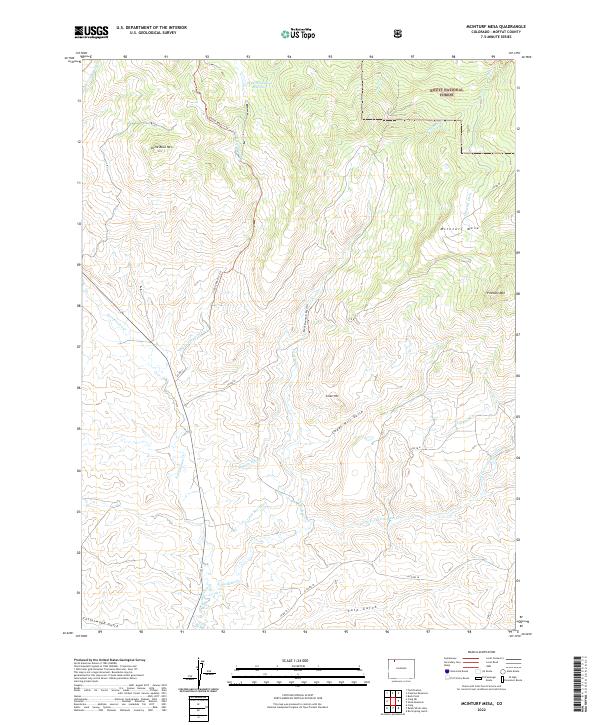 McInturf Mesa, CO — USGS 7.5-minute topo (2022)