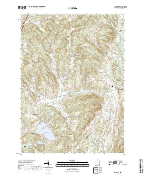 Hillsdale, NY — USGS 7.5-minute topo (2023)