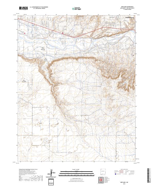 Kirtland, NM — USGS 7.5-minute topo (2023)