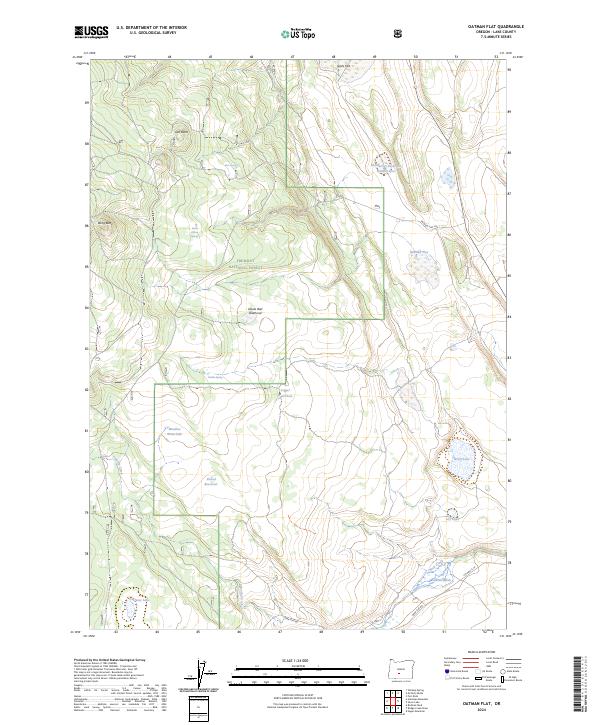 Oatman Flat, OR — USGS 7.5-minute topo (2024)