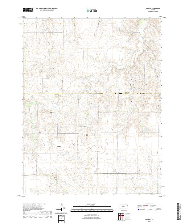 Osgood, KS — USGS 7.5-minute topo (2022)
