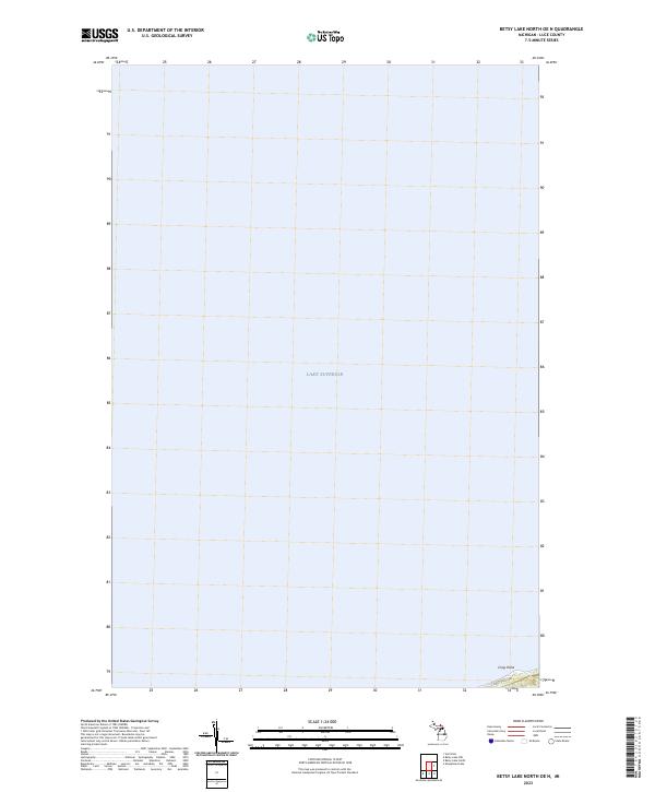 Betsy Lake North OE N, MI — USGS 7.5-minute topo (2023)