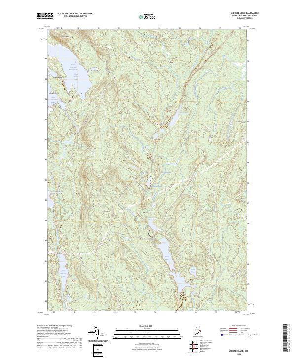 Monroe Lake, ME — USGS 7.5-minute topo (2024)